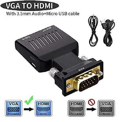 Vga M To Hdmi F Converter With Audio for PC, Monitor HDTV Laptop, Projector Vga M To Hdmi F Converter With Audio for PC, Monitor HDTV Laptop, Projector