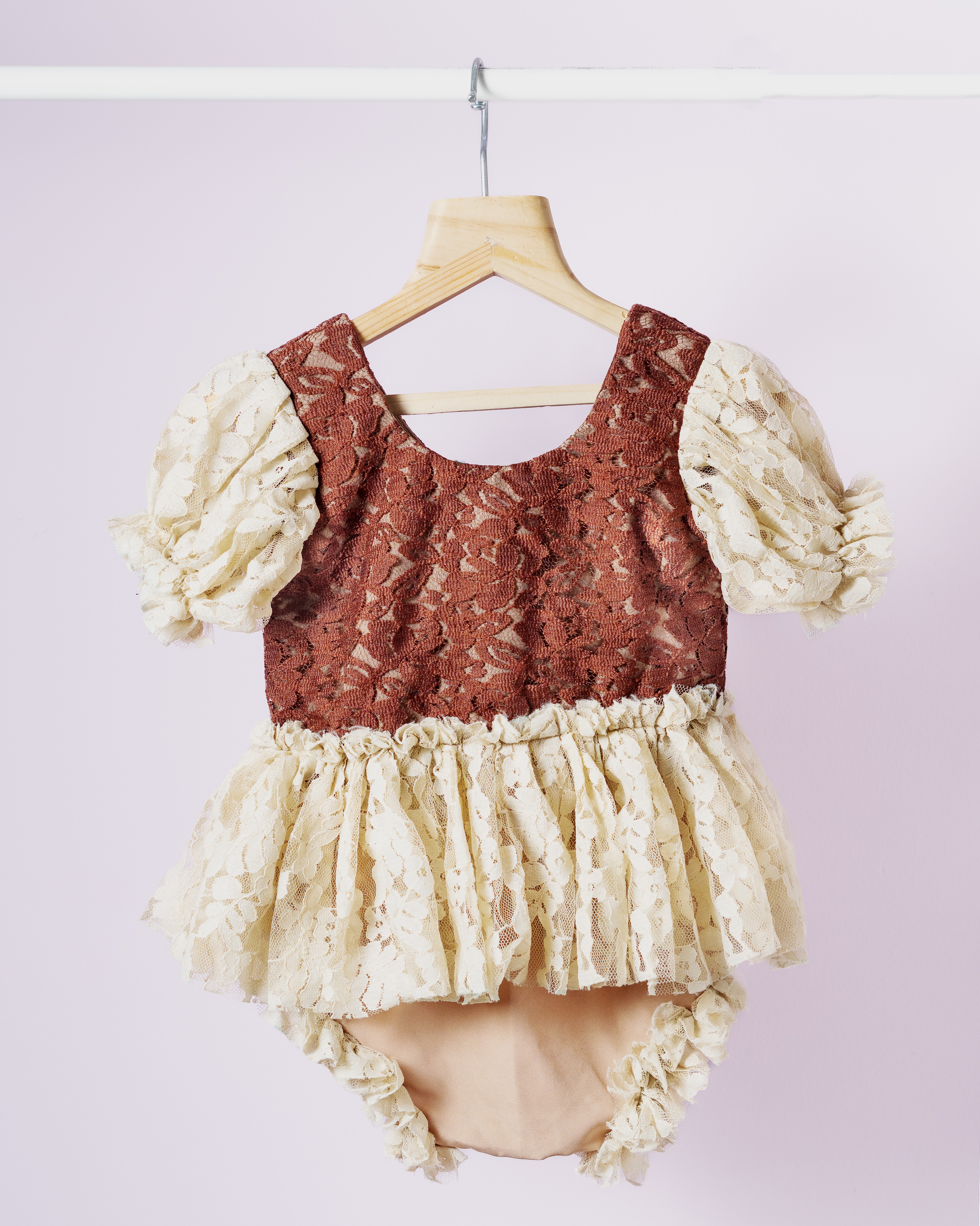 Vintage Lace Blossom Romper