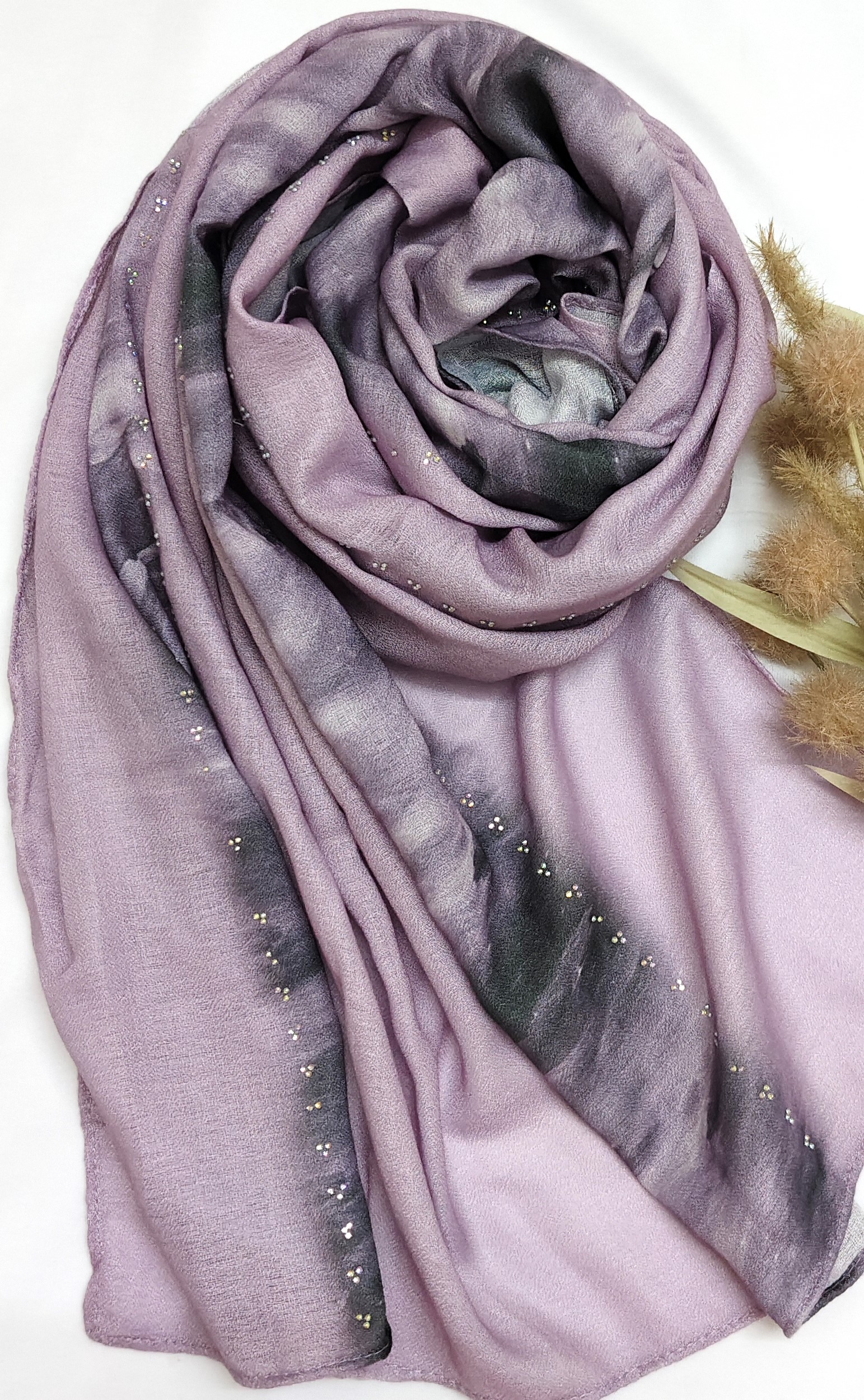 Viscose Summer Cool Cotton 3d Print Design and Crystal Stone