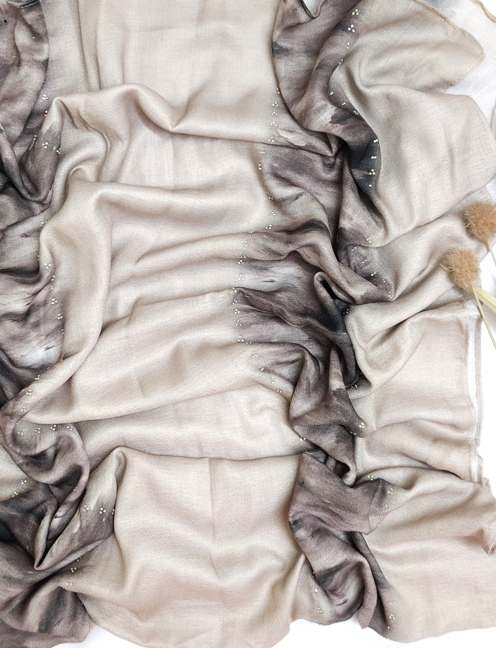 Viscose Summer Cool Cotton 3d Print Design and Crystal Stone