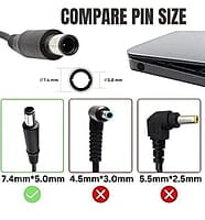 Laptop Adapter 65W 19.5V/3.34A For Dell Laptops (Pin Size 7.4*5.0mm) - Compatible Laptop Adapter 65W 19.5V/3.34A For Dell Laptops (Pin Size 7.4*5.0mm) - Compatible