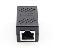 RJ45 Female-to-Female LAN Connector Ethernet Network Cable Extension Couple Joiner Charging Adapter (Black) RJ45 Female-to-Female LAN Connector Ethernet Network Cable Extension Couple Joiner Charging Adapter (Black)