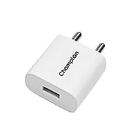 Champion 12W 5V/2.4A DC Single USB Port Mobile Charger | Wall Adapter for Android & USB Devices (White) Champion 12W 5V/2.4A DC Single USB Port Mobile Charger | Wall Adapter for Android & USB Devices (White)