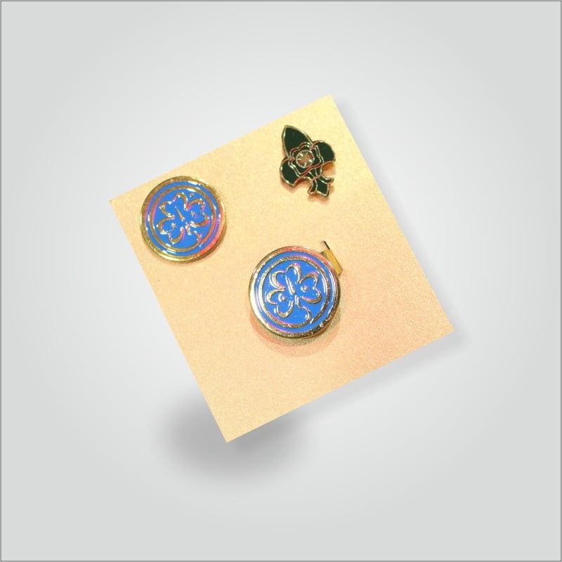 WAGGGS Badge, Woggle, BSG Pin Badge - Set