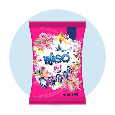 WASO | 5-in-1 Detergent Powder 2KG (Buy 1 Get 1) WASO | 5-in-1 Detergent Powder 2KG (Buy 1 Get 1)