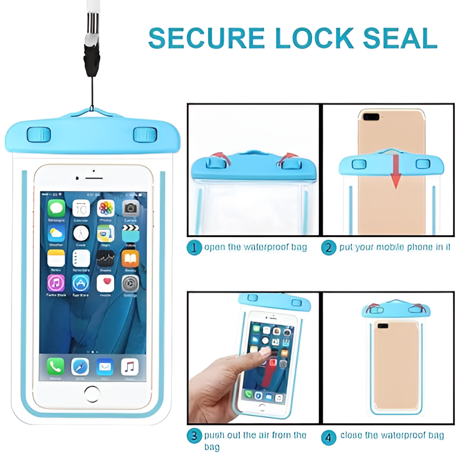 WATERPROOF POUCH FOR TRANSPARENT MOBILE COVER HEAVY WATERPROOF POUCH FOR TRANSPARENT MOBILE COVER HEAVY