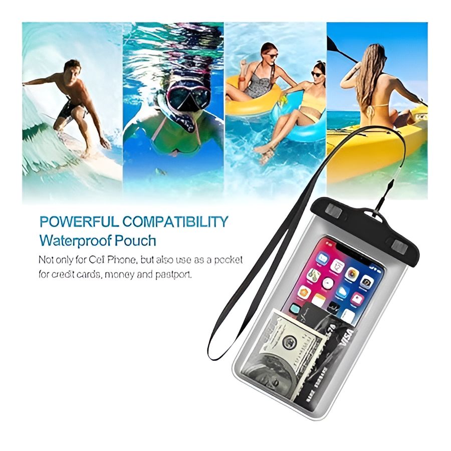 WATERPROOF POUCH FOR TRANSPARENT MOBILE COVER HEAVY WATERPROOF POUCH FOR TRANSPARENT MOBILE COVER HEAVY