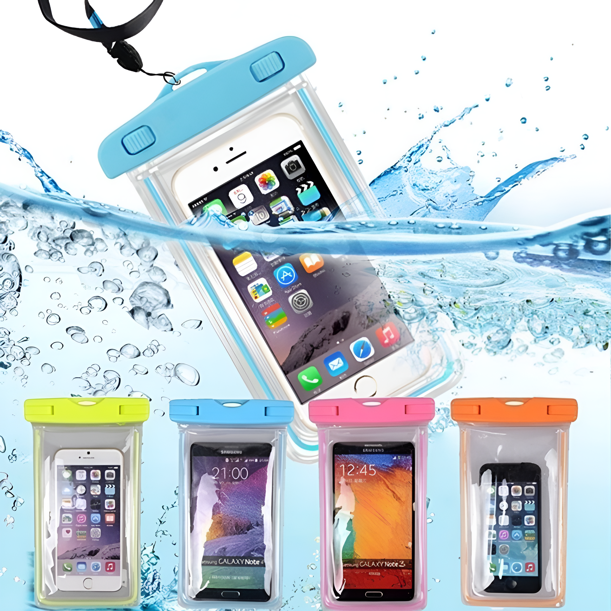 WATERPROOF POUCH FOR TRANSPARENT MOBILE COVER HEAVY