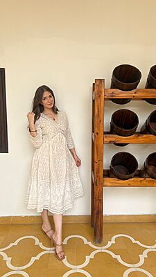 Chikankari Mirror Dress-2