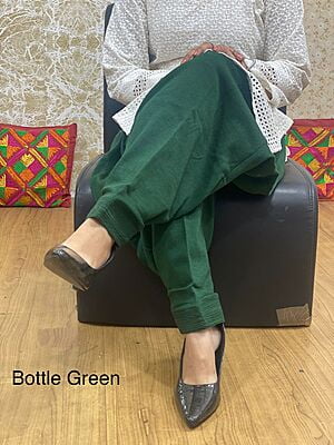 Woolen Knitted Salwar-BottleGreen Woolen Knitted Salwar-BottleGreen