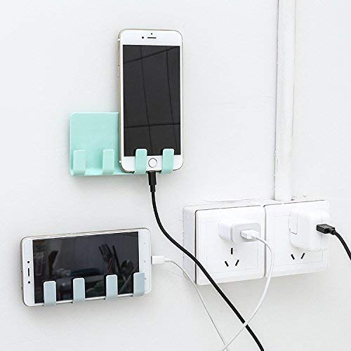 Multipurpose Wall Phone Holder Socket Charging Box Bracket Stand Holder Shelf Mount Support Universal for Mobile Phone Tablet