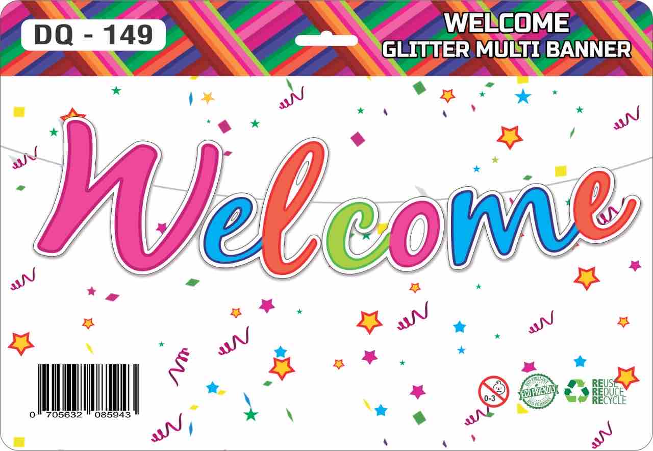 Welcome Gliter UV Multi Banner | Pack of 1 Set Welcome Gliter UV Multi Banner | Pack of 1 Set