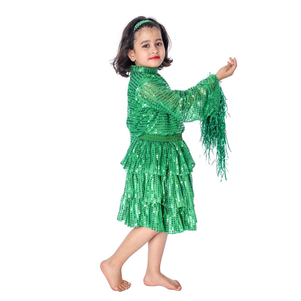 Western Dance Fancy Dress Costume Green