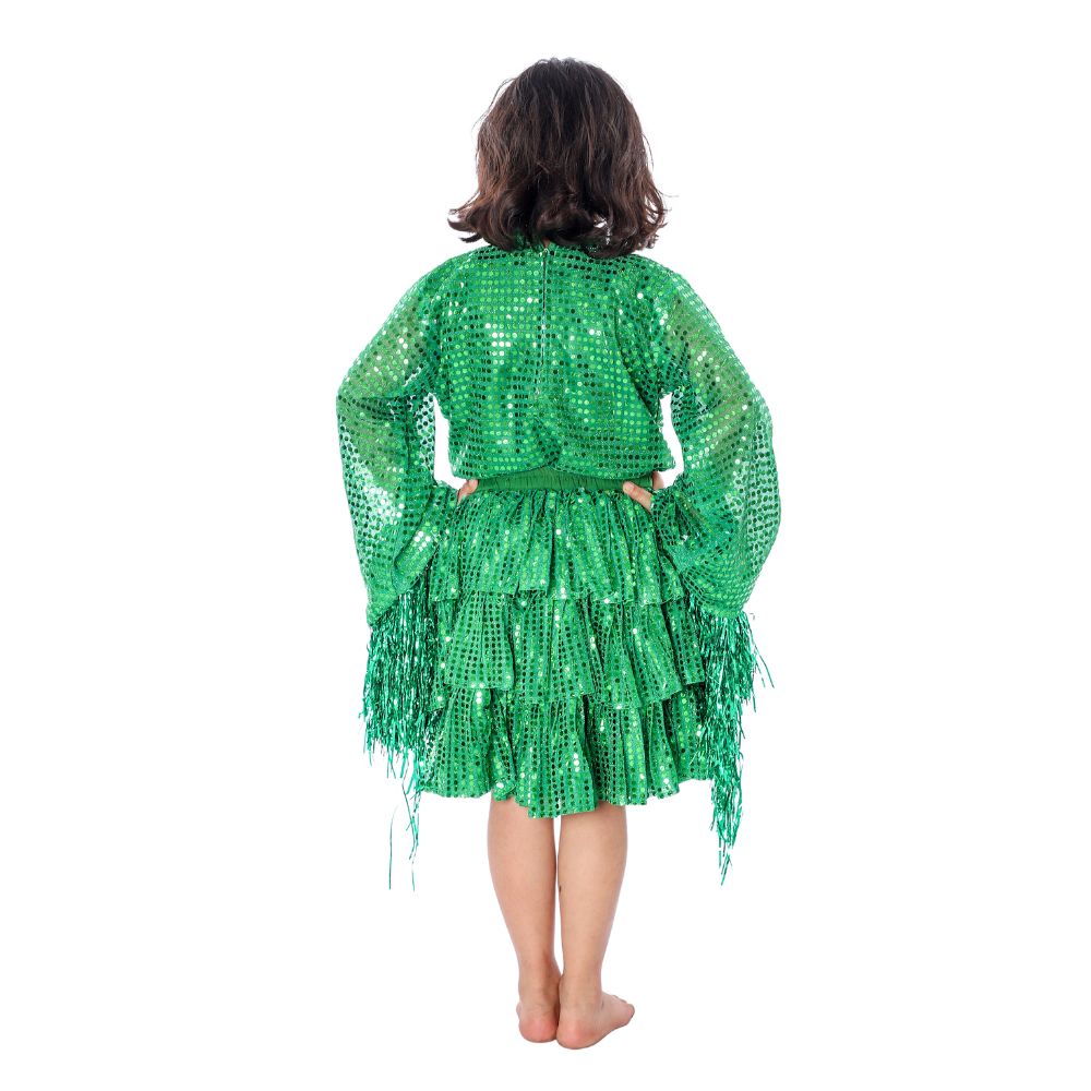Western Dance Fancy Dress Costume Green