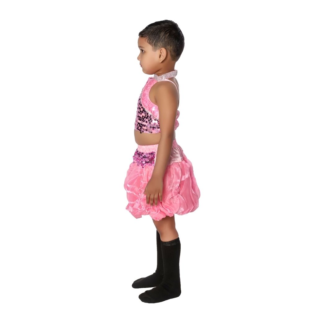 Western Dance Fancy Dress Skirt Top Pink