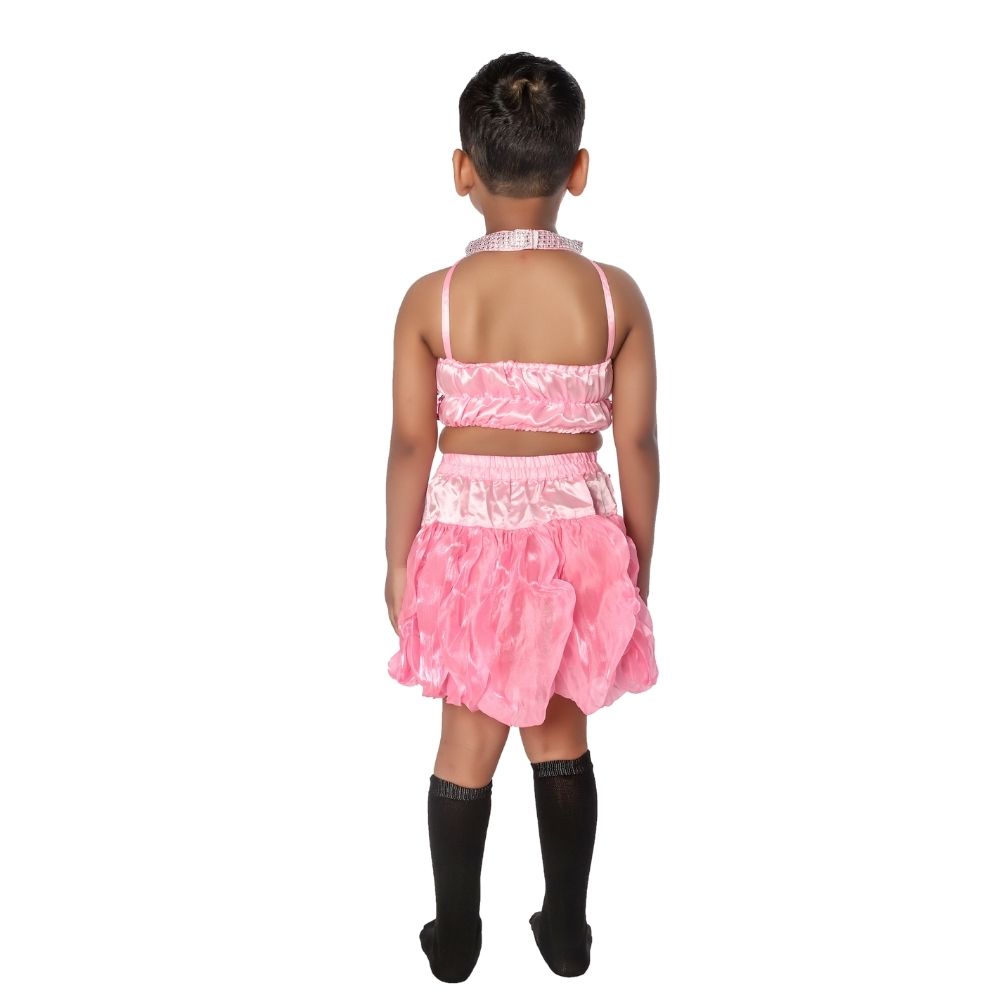Western Dance Fancy Dress Skirt Top Pink