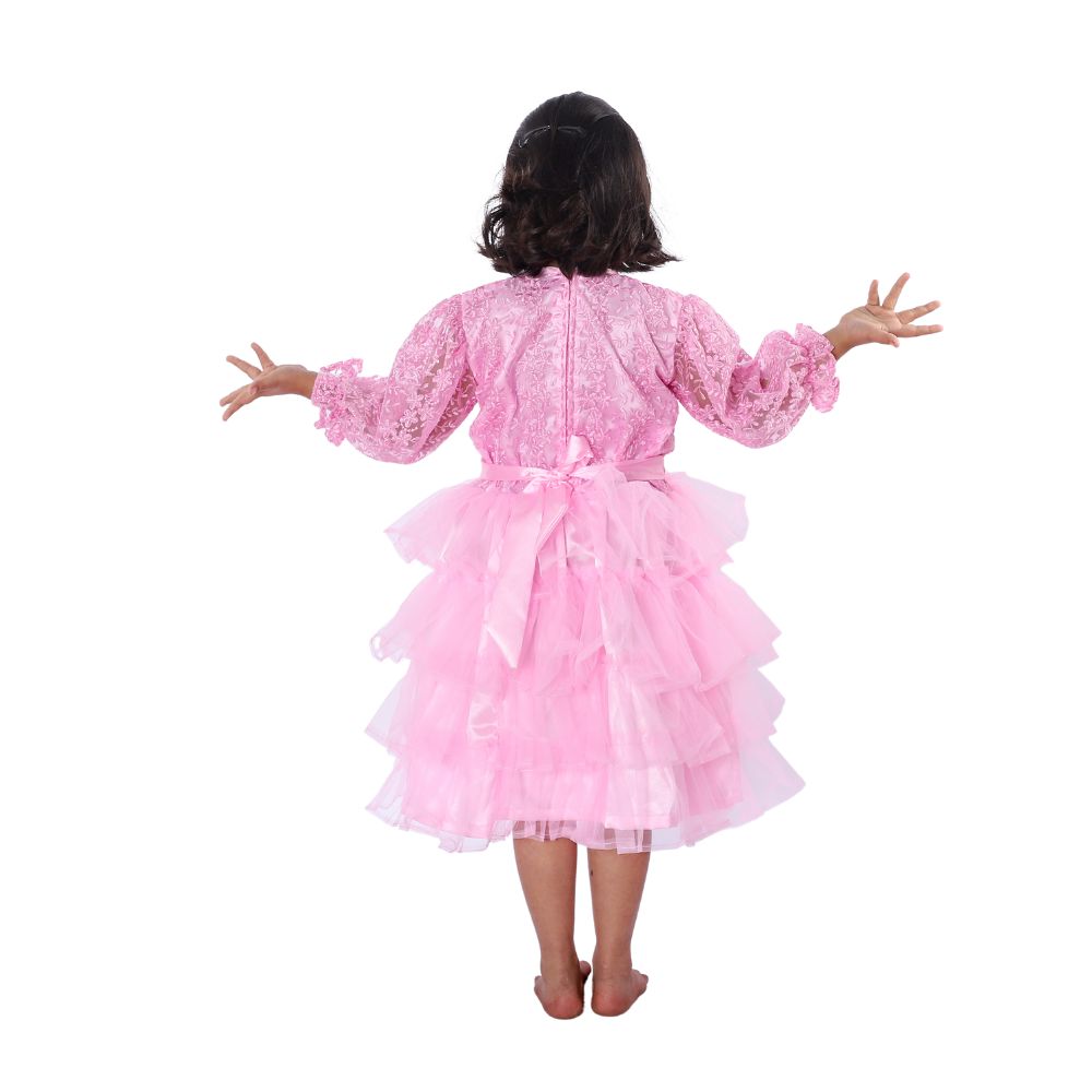 Western Dance Frock Fancy Dress Pink