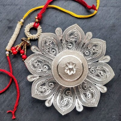 Floral Roli Chawal Filigree Chopda Floral Roli Chawal Filigree Chopda
