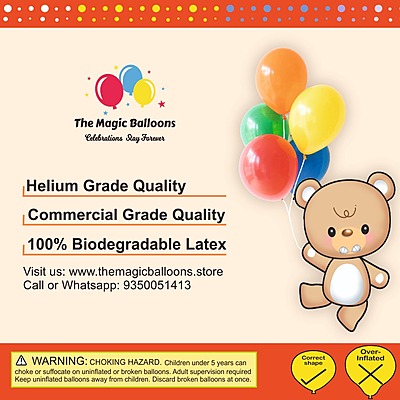 The Magic Balloons Store-Happy Navratri customized Balloons, Navratri decorations at mandap/ home Pack of 30 multicolour Metallic yellow, metallic orange metallic white balloons- 181475