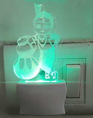 Krishna with pot 3d illusion light