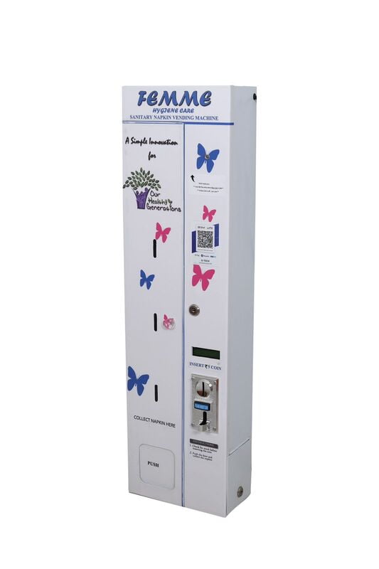 Sanitary pads vending machine Coin + UPI options Sanitary pads vending machine Coin + UPI options
