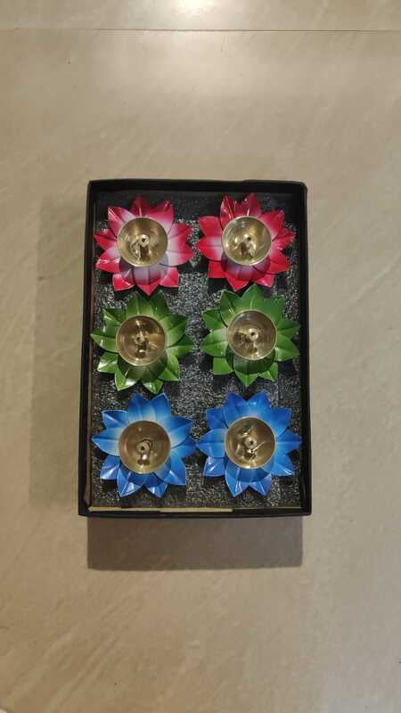 Lotus diya small size 6 pcs box