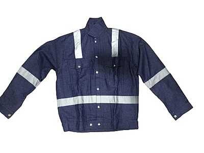 ISAFE Industrial Workwear Safety Waistcoat Jeans Jacket with Reflective Tape for Worker, Engineers, Supervisor ISAFE Industrial Workwear Safety Waistcoat Jeans Jacket with Reflective Tape for Worker, Engineers, Supervisor