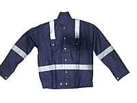 ISAFE Industrial Workwear Safety Waistcoat Jeans Jacket with Reflective Tape for Worker, Engineers, Supervisor