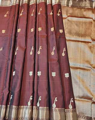 Chocolate brown Samradhi pure Mulberry silk collection