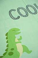 Thin Bamboo Kids Towel | Cool Dino | Ultra Soft, Quick Dry, Lightweight || 124 x 68 cm, 450 GSM, Eco-Friendly