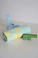 Thin Bamboo Kids Towel | Cool Dino | Ultra Soft, Quick Dry, Lightweight || 124 x 68 cm, 450 GSM, Eco-Friendly