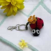 Crochet Ladybug Keychain Crochet Ladybug Keychain
