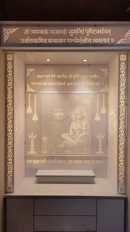 Divine Protector Full Corian Mandir with Backlight Divine Protector Full Corian Mandir with Backlight
