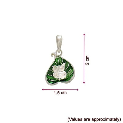 SRIMATHI JEWELLERS 92.5 Silver leaf Ganesh pendant SRIMATHI JEWELLERS 92.5 Silver leaf Ganesh pendant