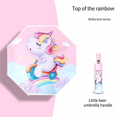 black glue automatic kids umbrella folding children's umbrella cartoon umbrella