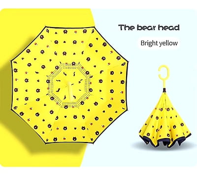 Kids Umbrella C Handle Windproof Inverted Double Umbrella Customization Logo Kids Umbrella C Handle Windproof Inverted Double Umbrella Customization Logo