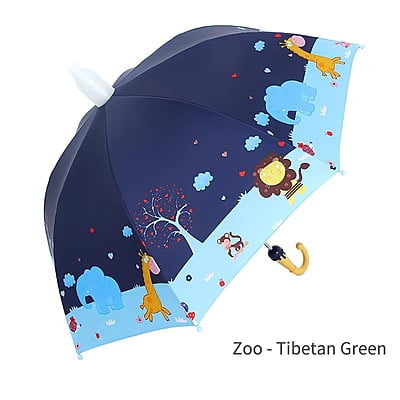 Curved handle kids umbrella sunscreen black glue kids sunny umbrella
