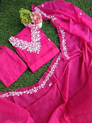 "SHIKHA" Hand Embroidered Suit Set "SHIKHA" Hand Embroidered Suit Set