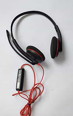 Plantronics C3220 Stereo USB Wired Over Ear Headphones With Mic Black