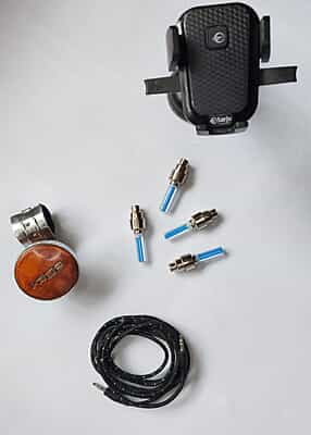 Aux cable, Car Tyre Light LED, Car Power Wheel Steering Knob 3 Items