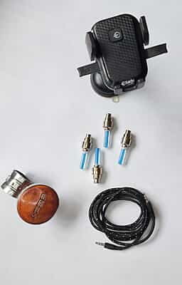 Aux cable, Car Tyre Light LED, Car Power Wheel Steering Knob 3 Items