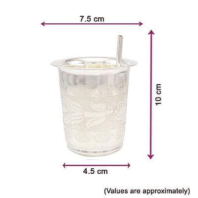 Silver Tumbler , Glass with straw Silver Tumbler , Glass with straw