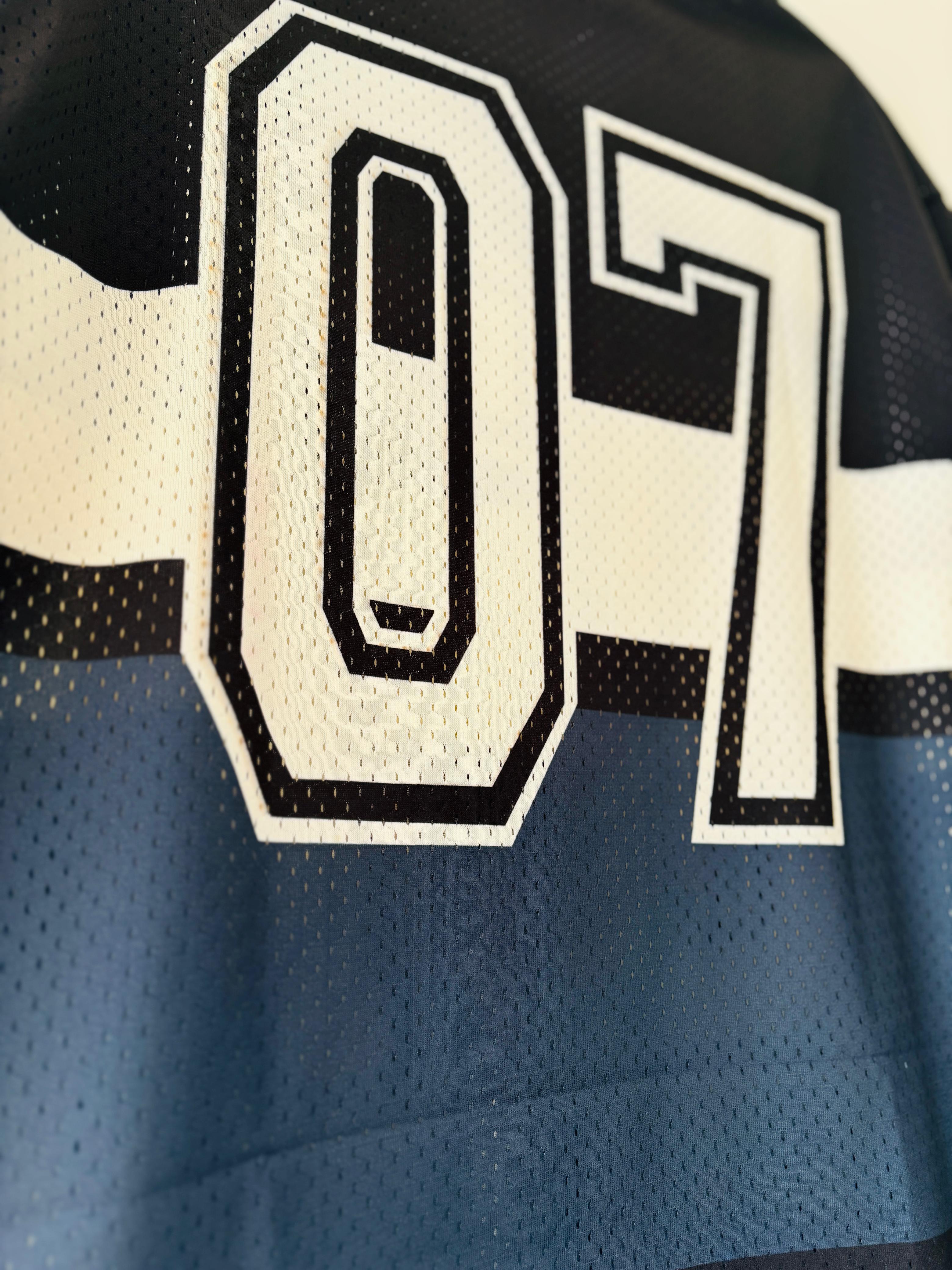 Black and blue retro oversized jersey