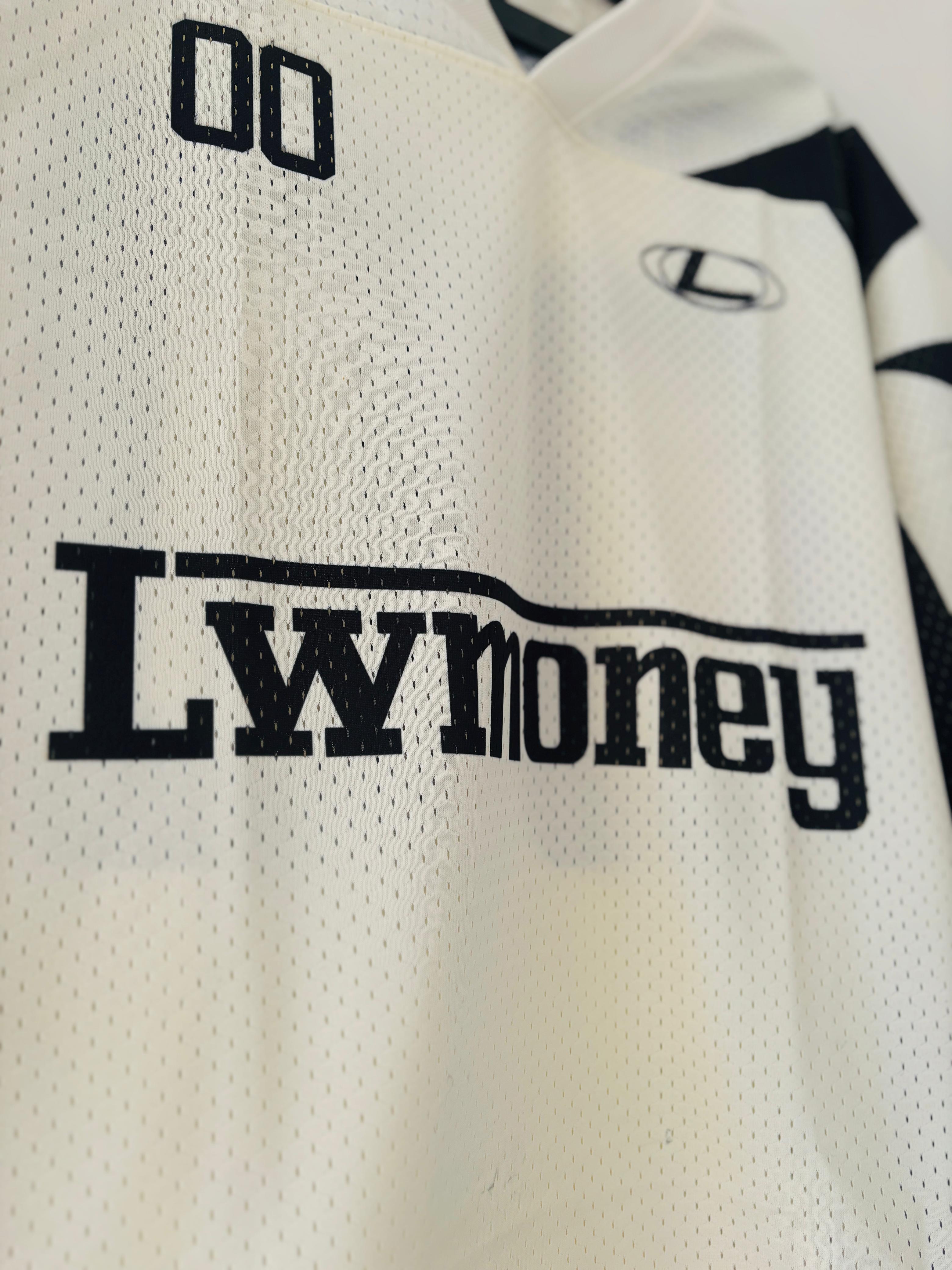 white and black retro oversized jersey white and black retro oversized jersey