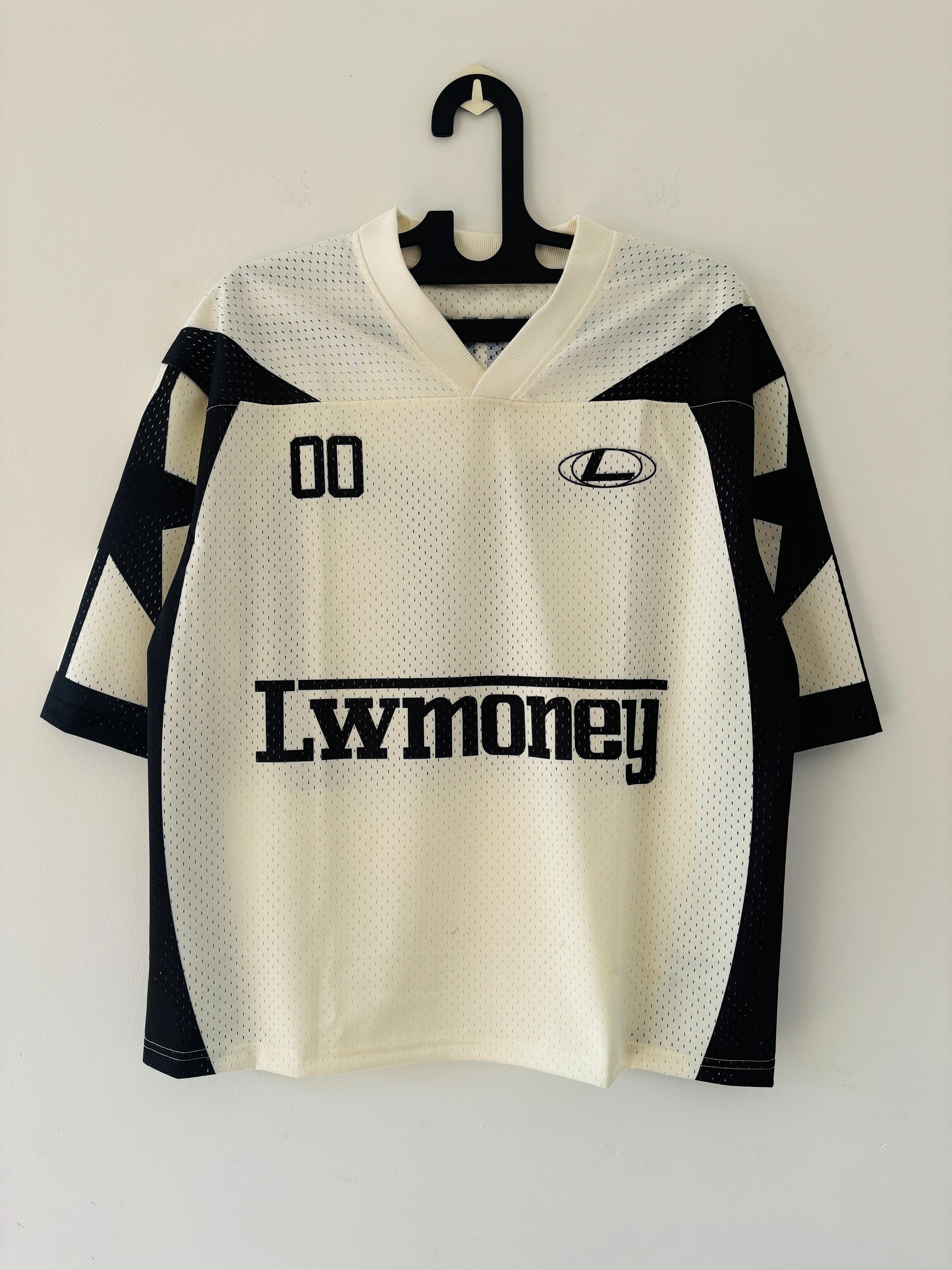 white and black retro oversized jersey white and black retro oversized jersey