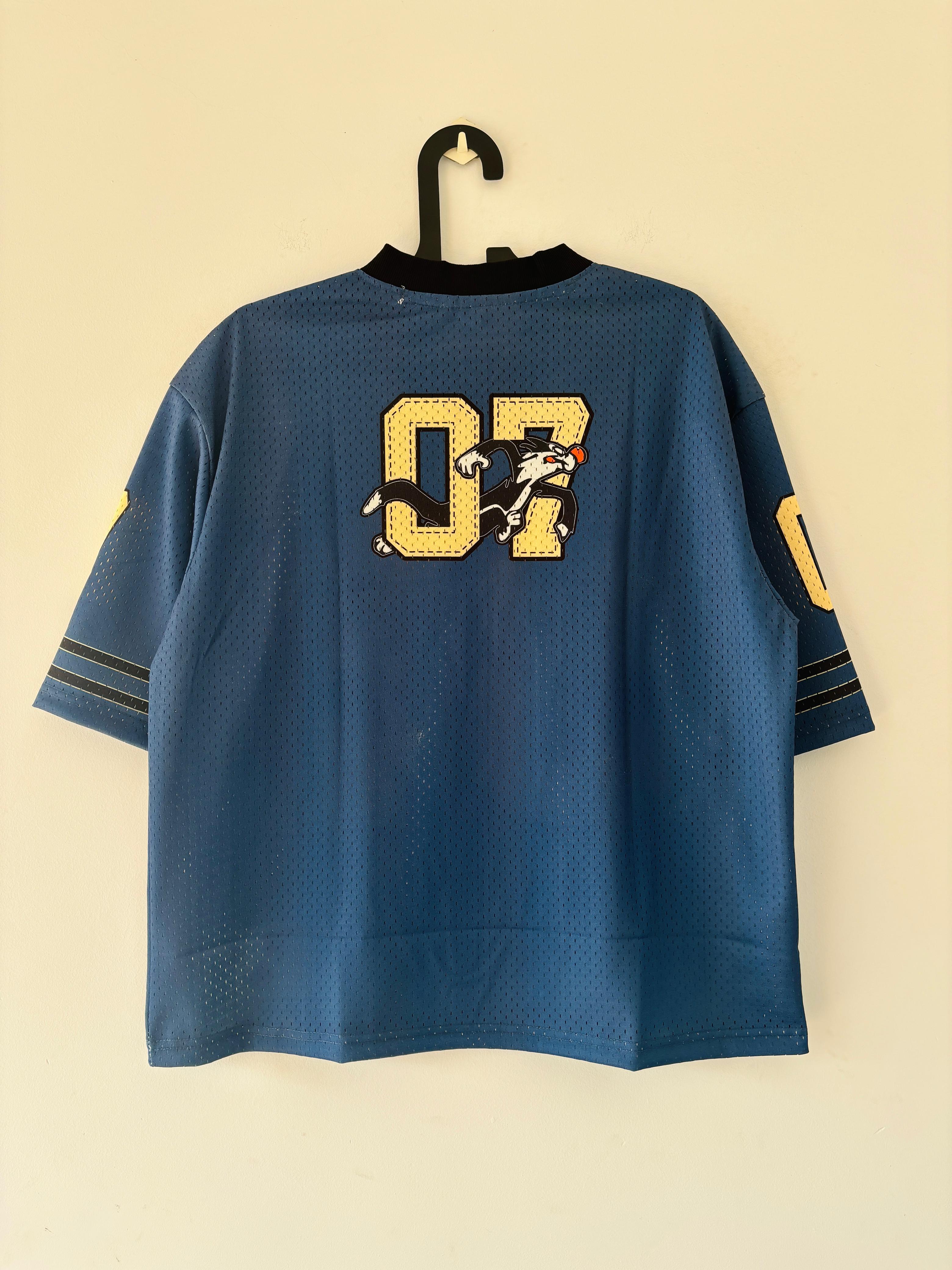 07 blue retro oversized jersey 07 blue retro oversized jersey