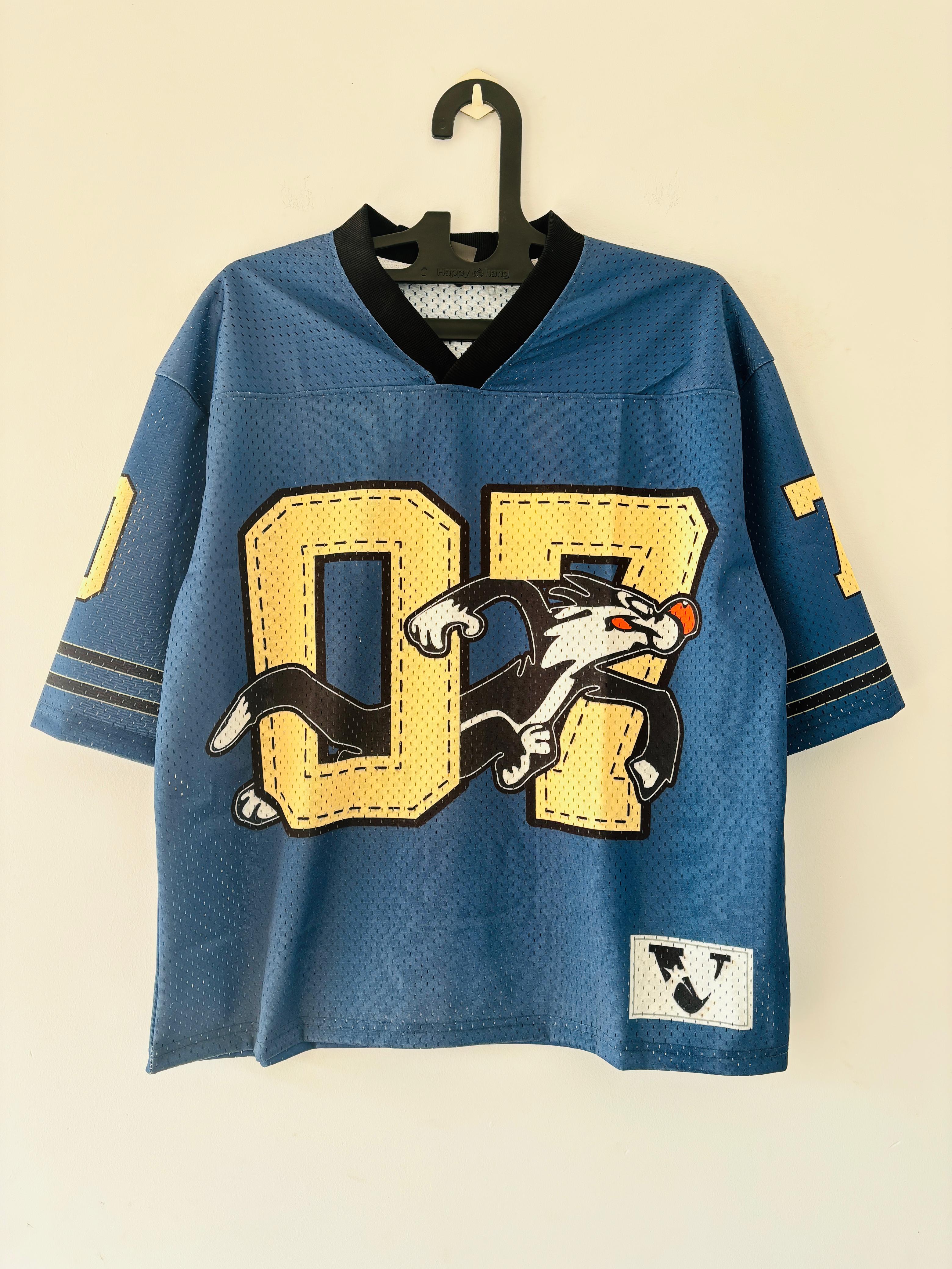 07 blue retro oversized jersey 07 blue retro oversized jersey