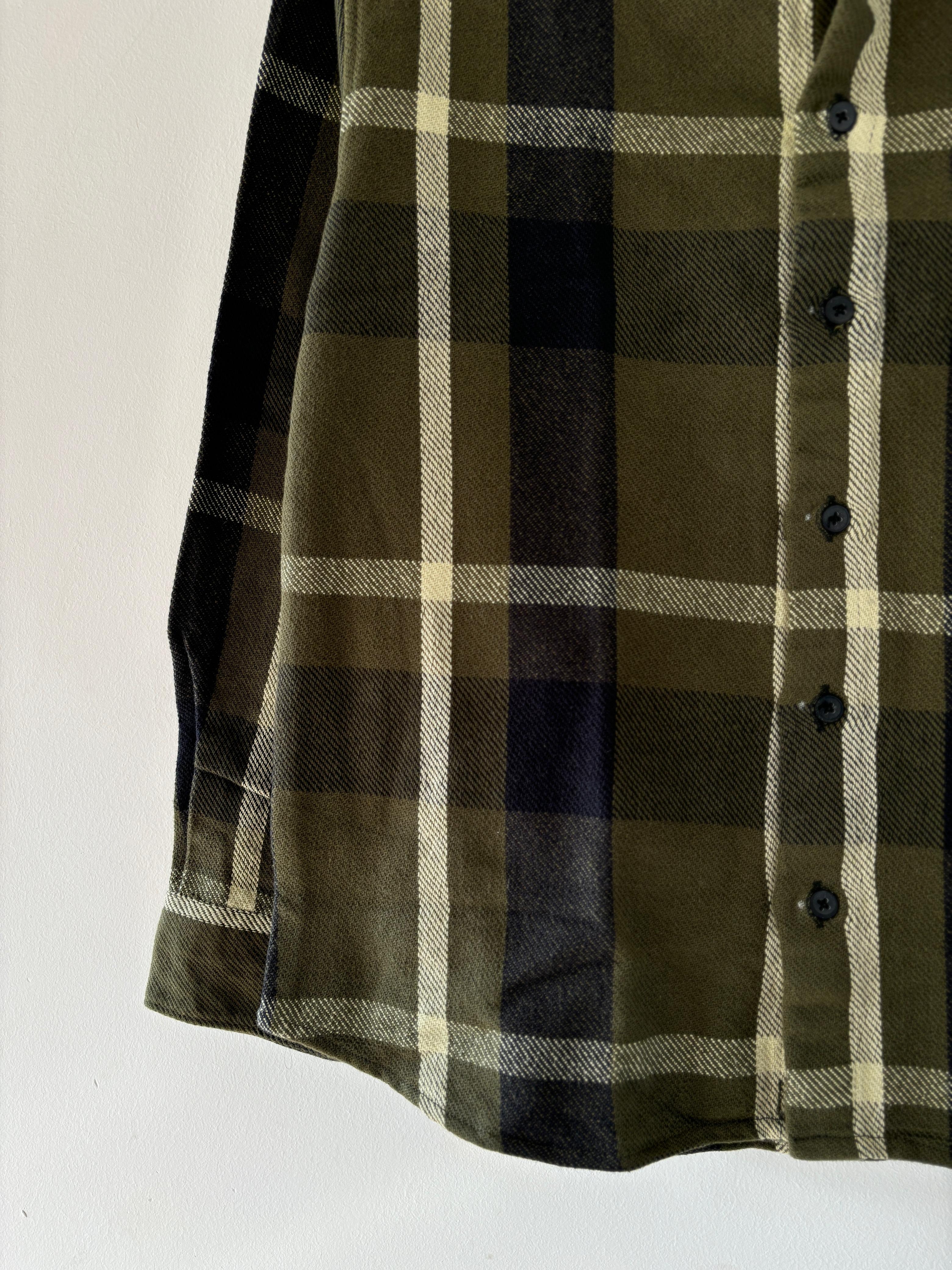 Olive green & blue Flannels Olive green & blue Flannels