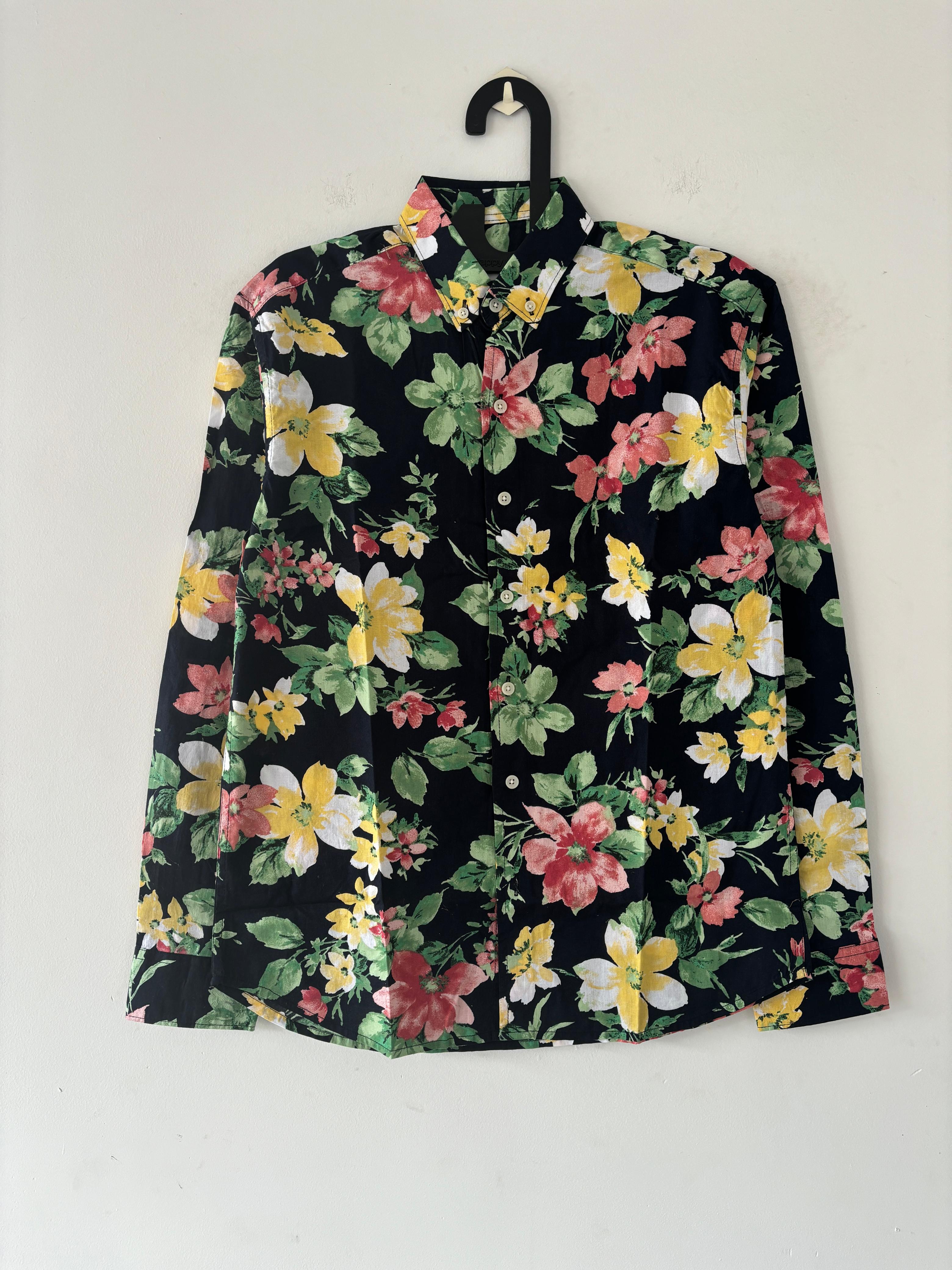 Blue floral printed shirts Blue floral printed shirts