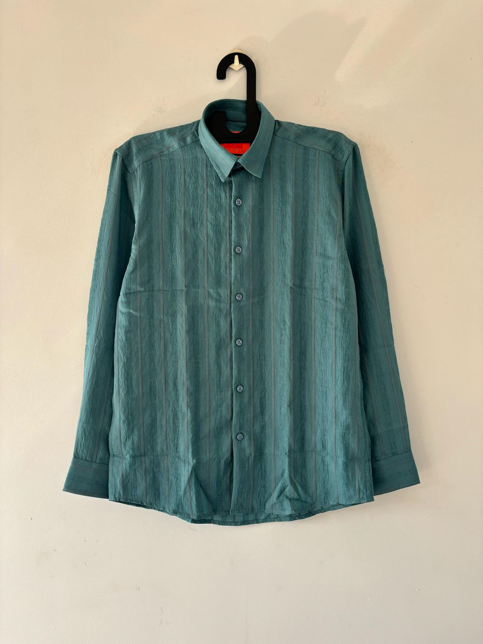Aqua blue textured shirts Aqua blue textured shirts
